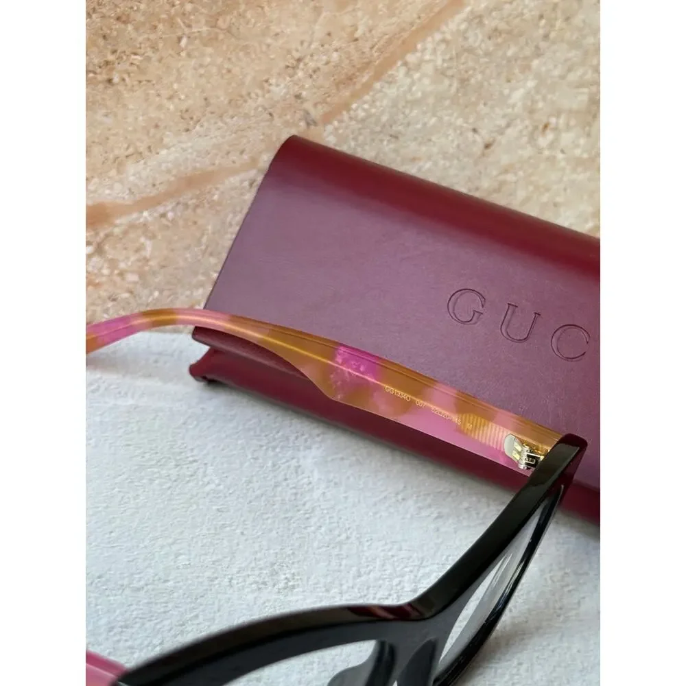 NEW Gucci GG1334O Black Pink Cat Eye Eyeglasses Frames